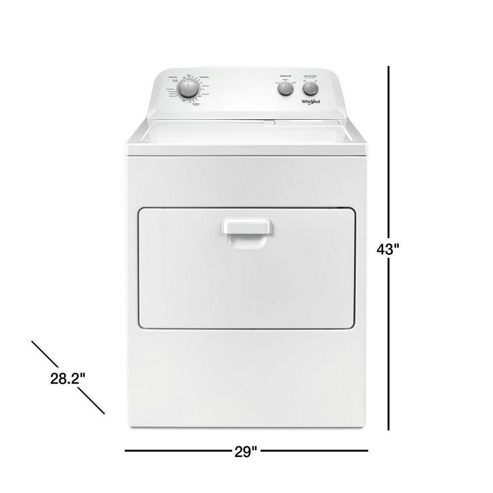 7.0 cu. ft. Electric Dryer, AutoDryTM System, Wrinkle ShieldTM, White