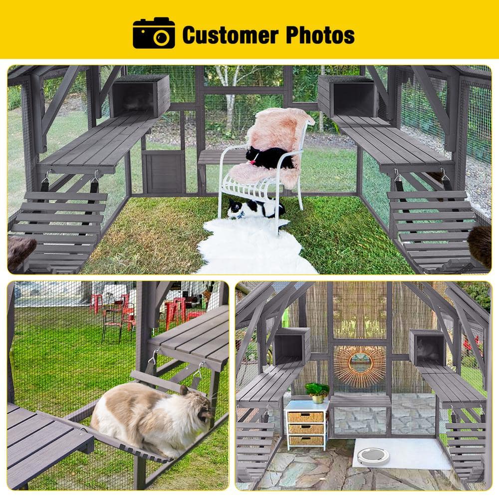 aivituvin Outdoor Cat Run : Large Cat Enclosure