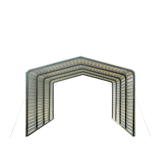 CP1220F 12' x 20' All-Steel Carport with Enclosed Sides