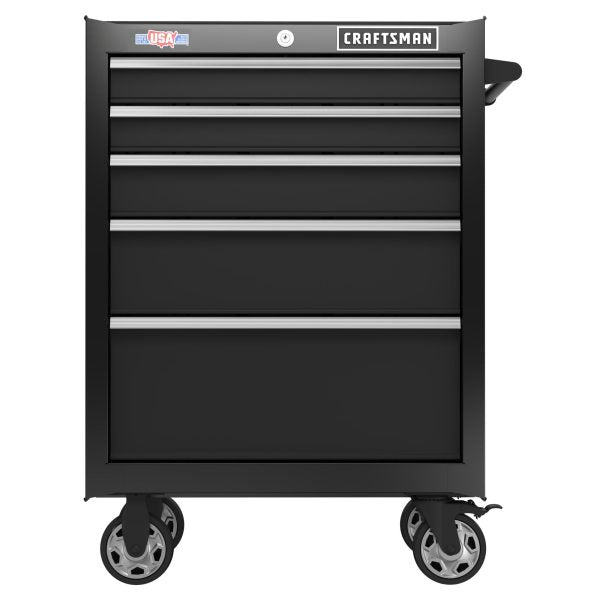 2000 Series 26.5-in W x 37.5-in H 5-Drawer Steel Rolling Tool Cabinet (Black)