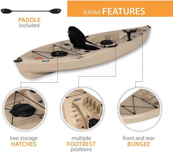 Lifetime 90806 Tamarack Angler 100 Fishing Kayak C 2 Pack (Paddles Included)