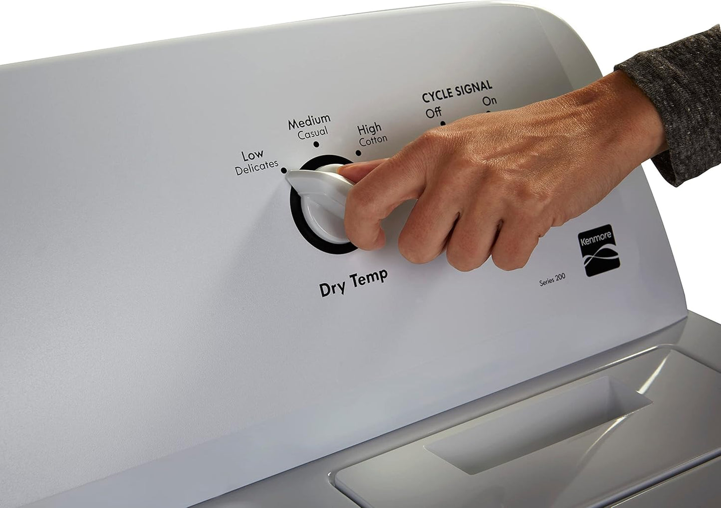 29′′ Front Load Electric Dryer with Wrinkle Guard and 7.0 Cubic Ft. Total Capacity, White
