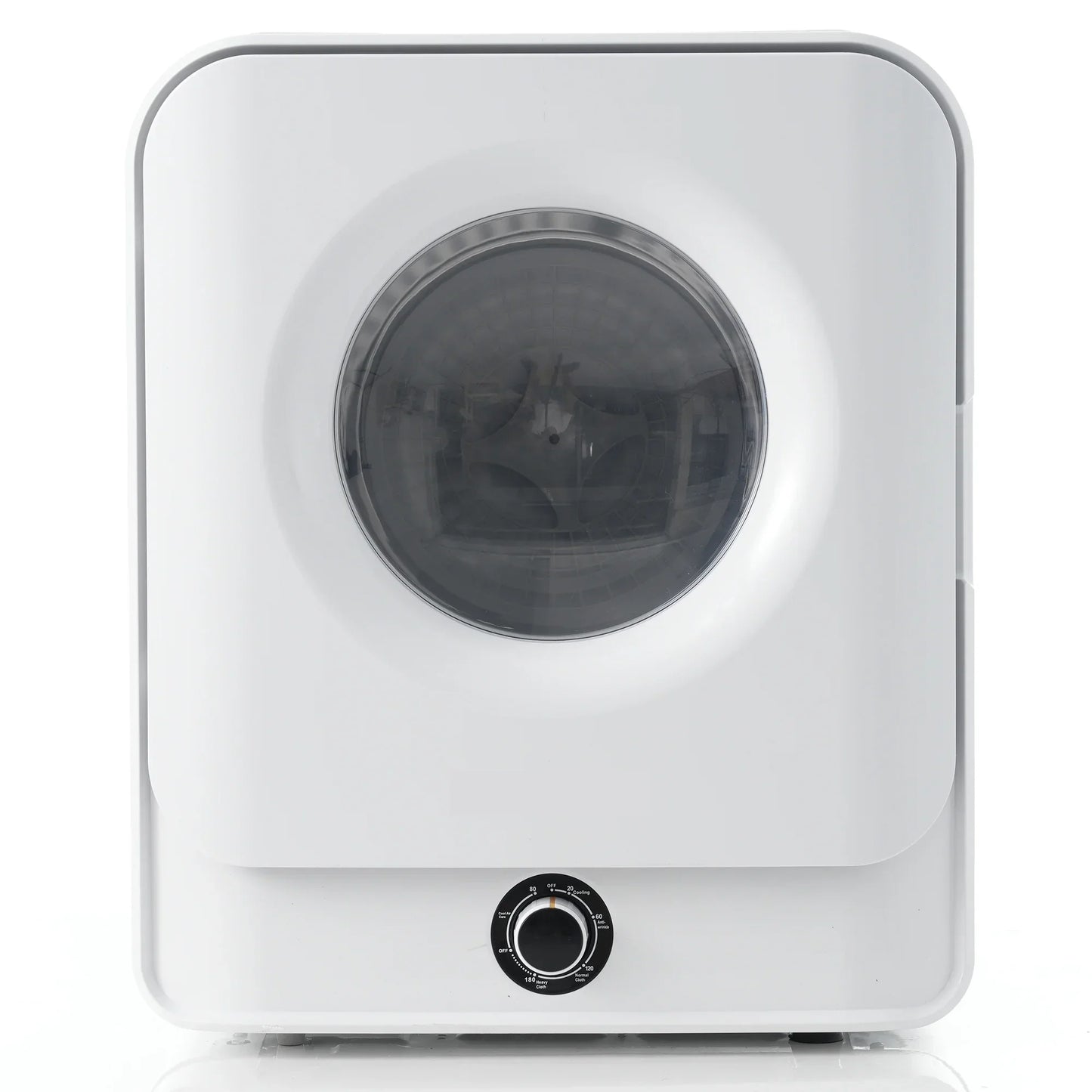 1.95 Cu.ft Front Load Clothes Dryer, Portable Compact Dryer 830W, 5 Drying Modes, Stainless Steel Drum, with Overheat Protection, Dust Removal, Deodorization and Lint Removal Functions, White