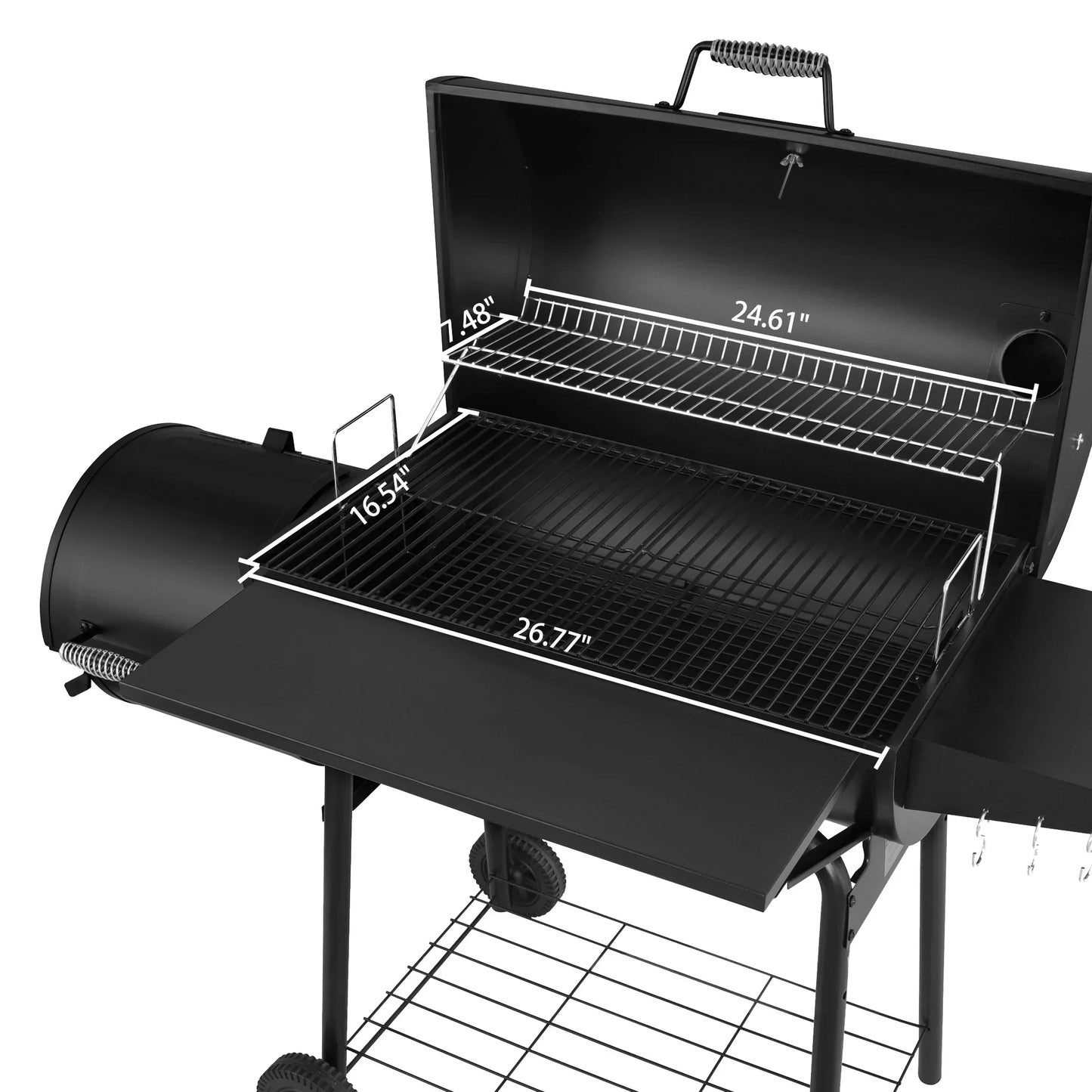 30 CC1830S Steel Charcoal Grill with Offset Smoker