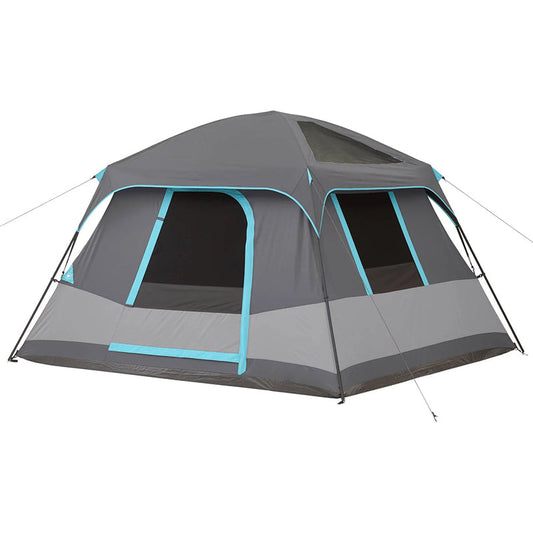 10' x 9' 6-Person Dark Rest Cabin Tent w/Skylight Ceiling Panels, 15.4 lbs