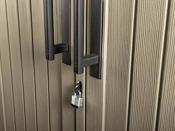 Rubbermaid Outdoor Storage Shed, 52 Cu.Ft., Weather-Resistant, Lockable Doors