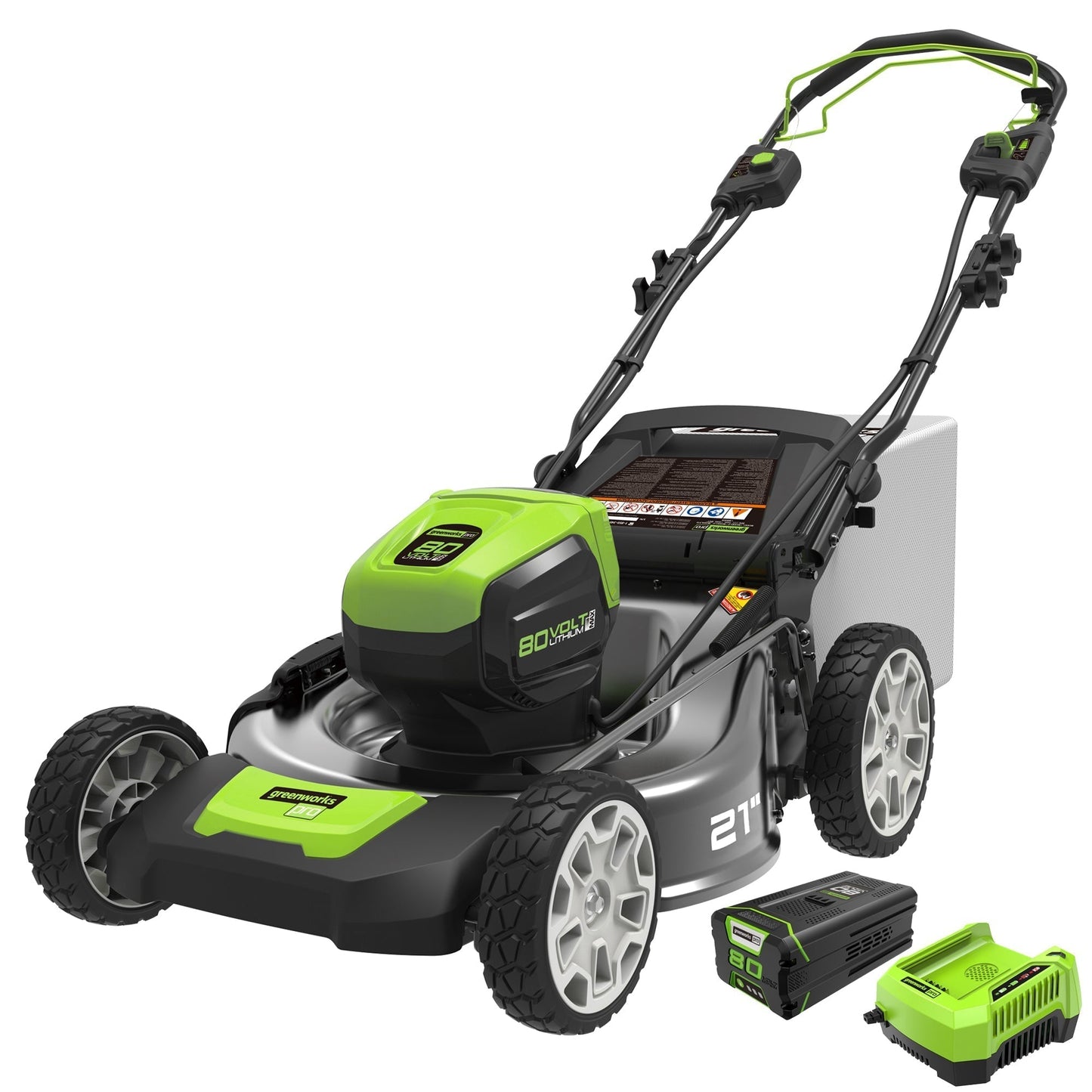 80V Cordless 21′′ Self-Propelled Brushless Lawn Mower | Greenworks