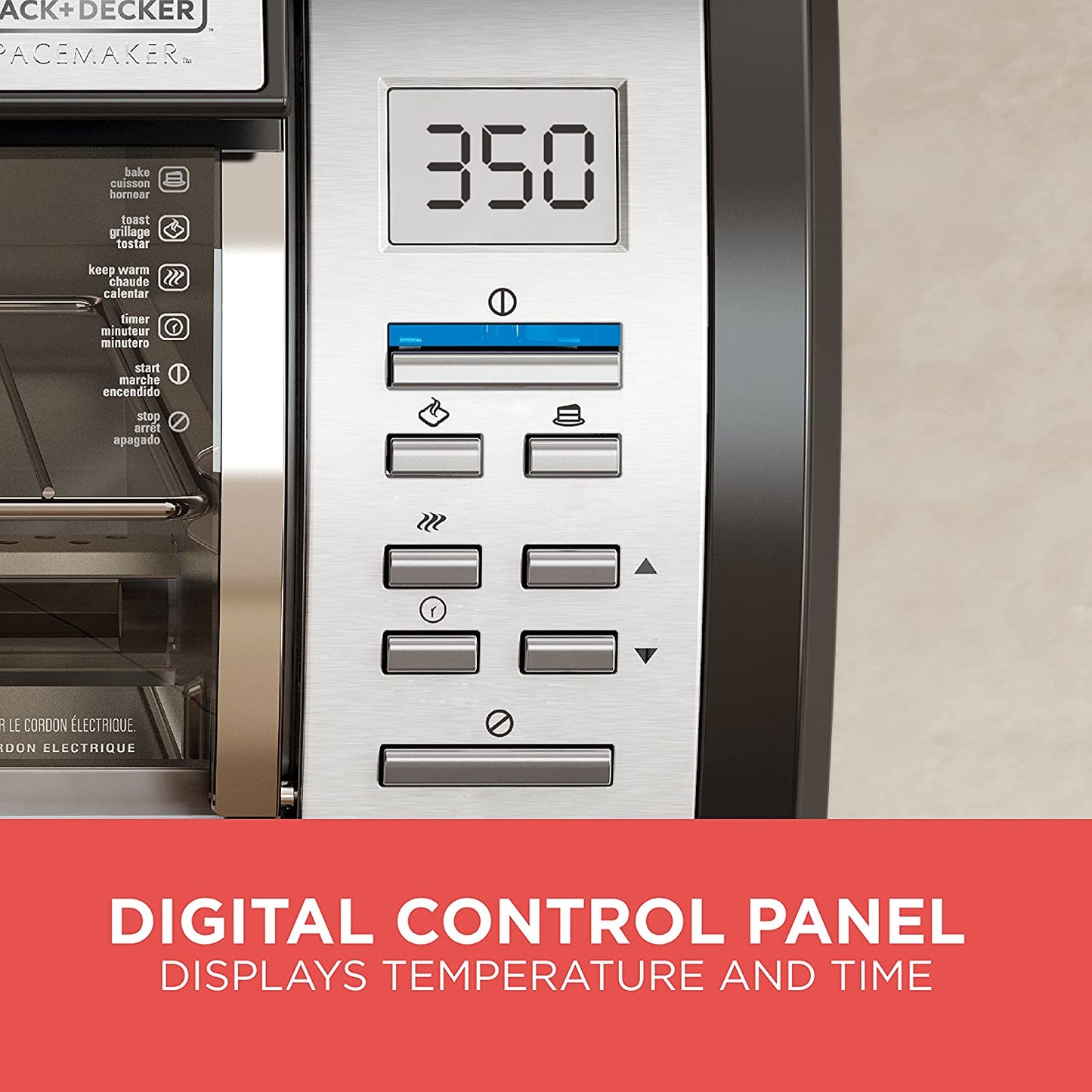 Spacemaker Under-Counter Toaster Oven, Black/Stainless Steel, TROS1000D