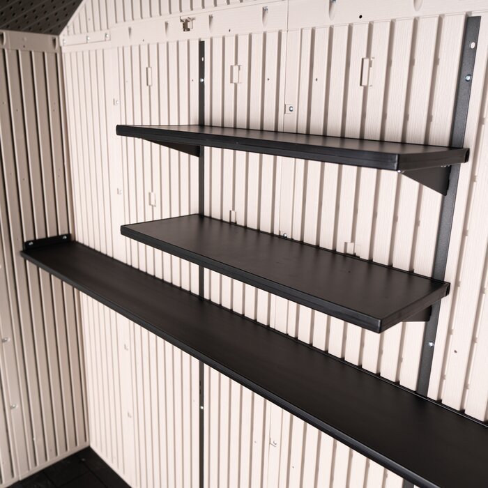 8 ft. W x 12.5 ft. D Plastic Storage Shed